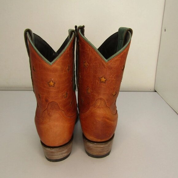 NEW ALLEN'S Women’s Coyote Moon Cowboy Boots, Size 5.5, Snip Toe, Low Heel - Picture 3 of 8